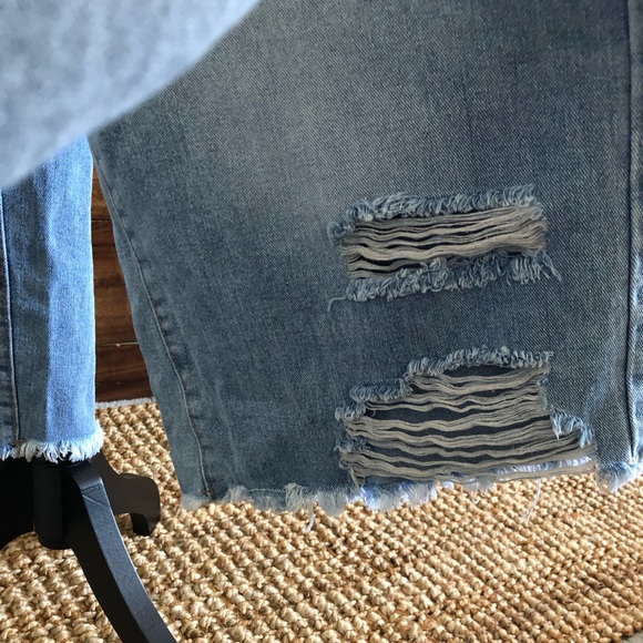 Cute wide leg high waist denim capris - Picture 14 of 16